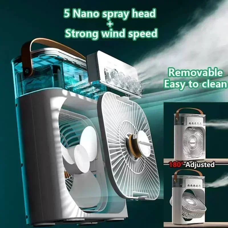 Portable 3 In 1 Air Conditioner Humidifier Fan