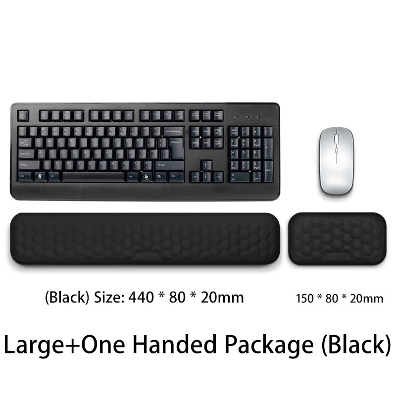 Ergonomic Memory Foam Keyboard & Mouse Wrist Pad