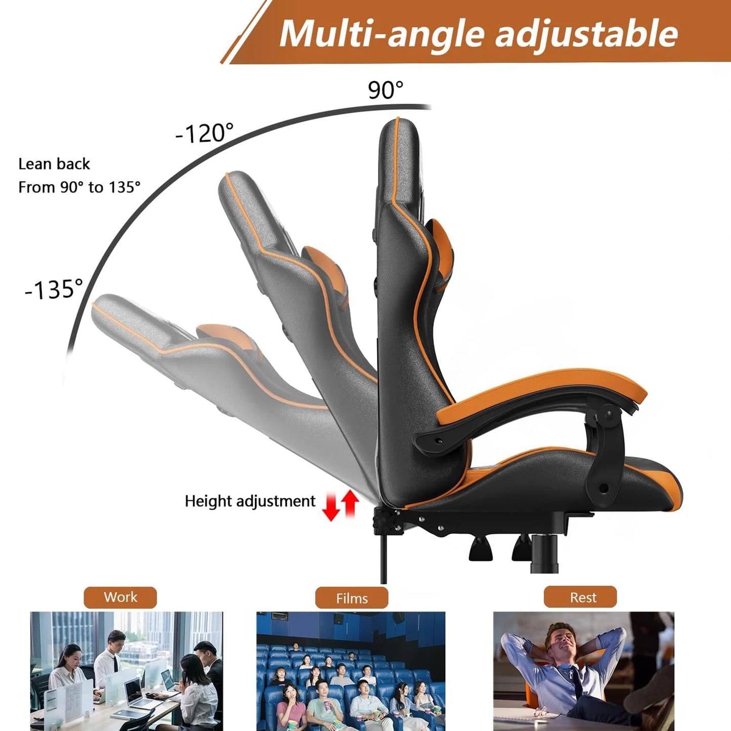 Ergonomic Gaming Chair with Lumbar Support