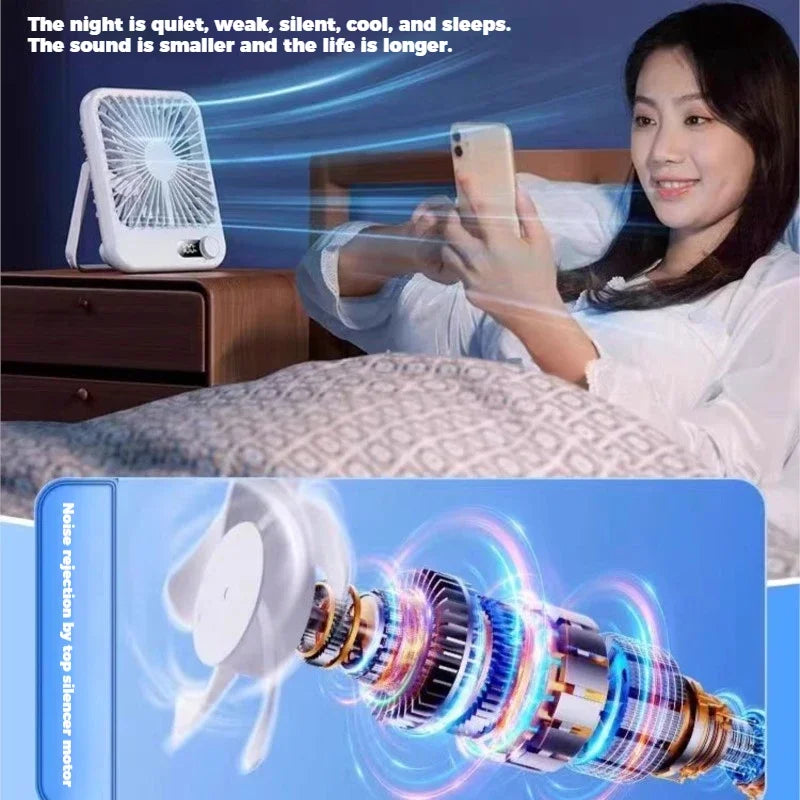 Portable Ultra-Thin Rechargeable Fan