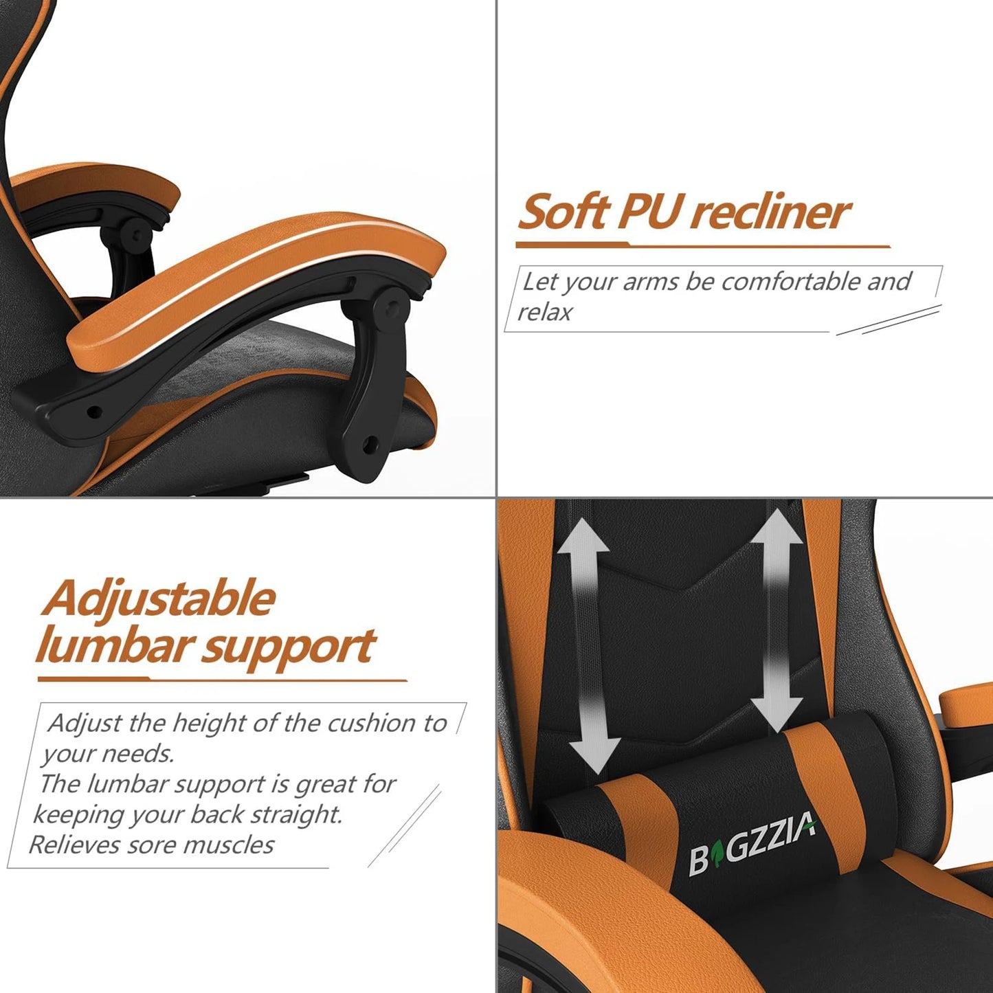 Ergonomic Gaming Chair with Lumbar Support