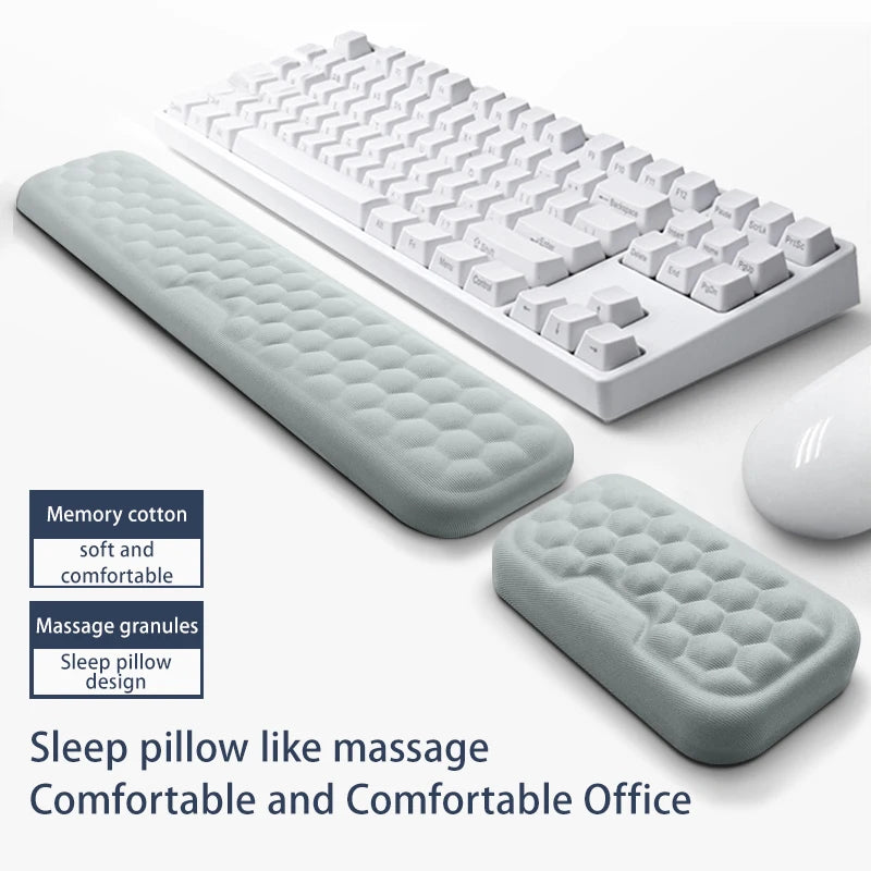 Ergonomic Memory Foam Keyboard & Mouse Wrist Pad